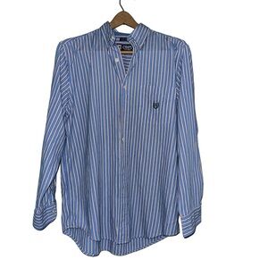 Chaps Long-Sleeve Button Up Men’s Size M in Blue